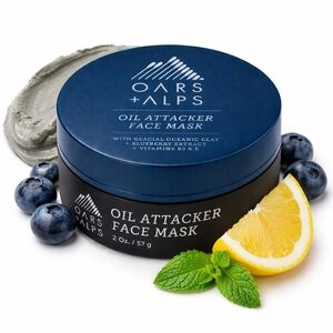 Oars Alps Oil Attacker Face Mask 2oz Glacial Clay Acne Pore Clean Niacinamide